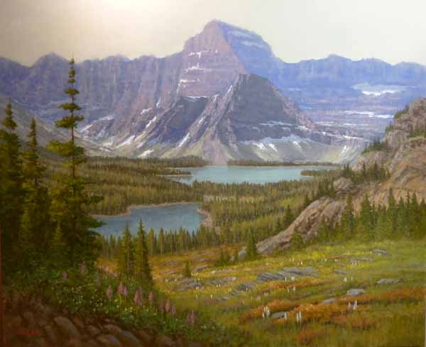 Glacier National Park - Confluence of Josephine and Grinnell Lakes - Giclée