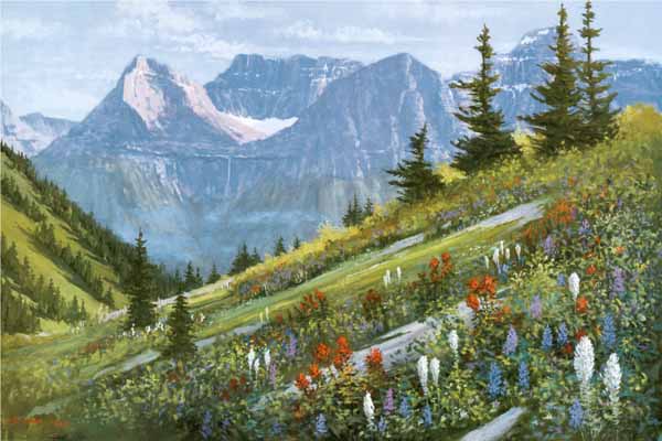 Glacier National Park - Wildflowers - Giclée